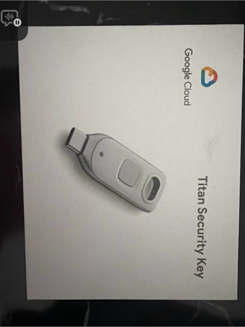google Titan Security Key - White and Gray